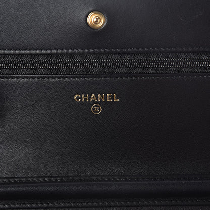 Chanel Lambskin Quilted Wallet On Chain WOC Black 6 of 11