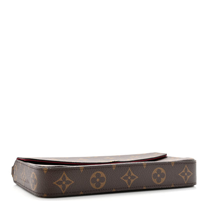 Louis Vuitton Monogram Pochette Felicie Chain Wallet Fuchsia 5 of 15