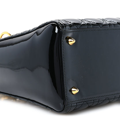 Christian Dior Patent Cannage Medium Lady Dior Black 8 of 9