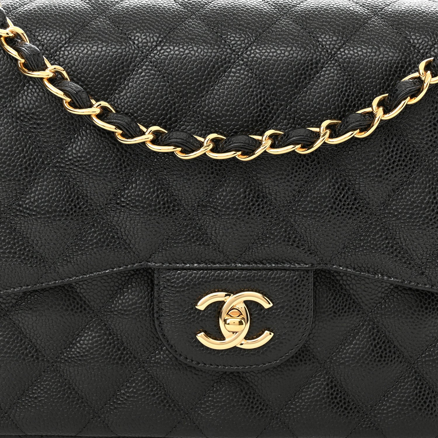 Chanel Caviar Quilted Jumbo Double Flap Black 8 of 10