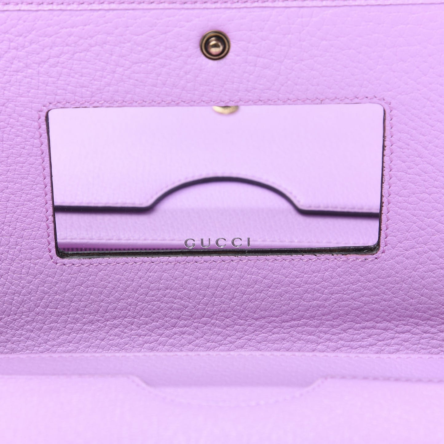Calfskin Marquise Crystals Mini GG Chain Wallet Malva