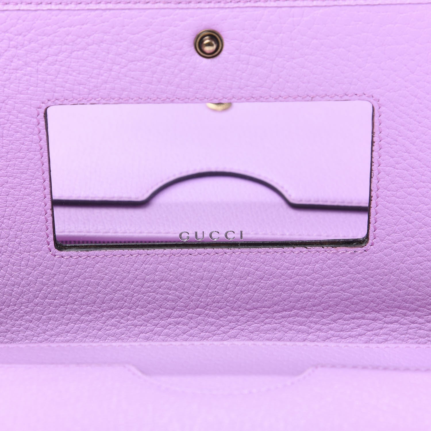 Gucci Calfskin Marquise Crystals Mini GG Chain Wallet Malva 7 of 11