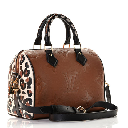 Louis Vuitton Empreinte Monogram Giant Wild At Heart Speedy Bandouliere 25 Caramel 2 of 5