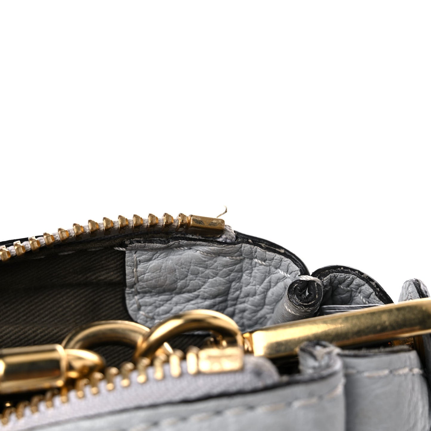 Calfskin Small Marcie Satchel Airy Grey