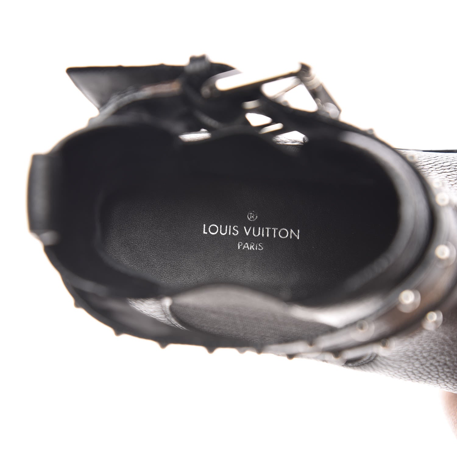 Louis Vuitton Grained Calfskin Monogram Discovery Flat Ankle Boots 37 7 of 8