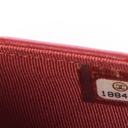 Chanel Lambskin Quilted Wallet On Chain WOC Red 9 of 9