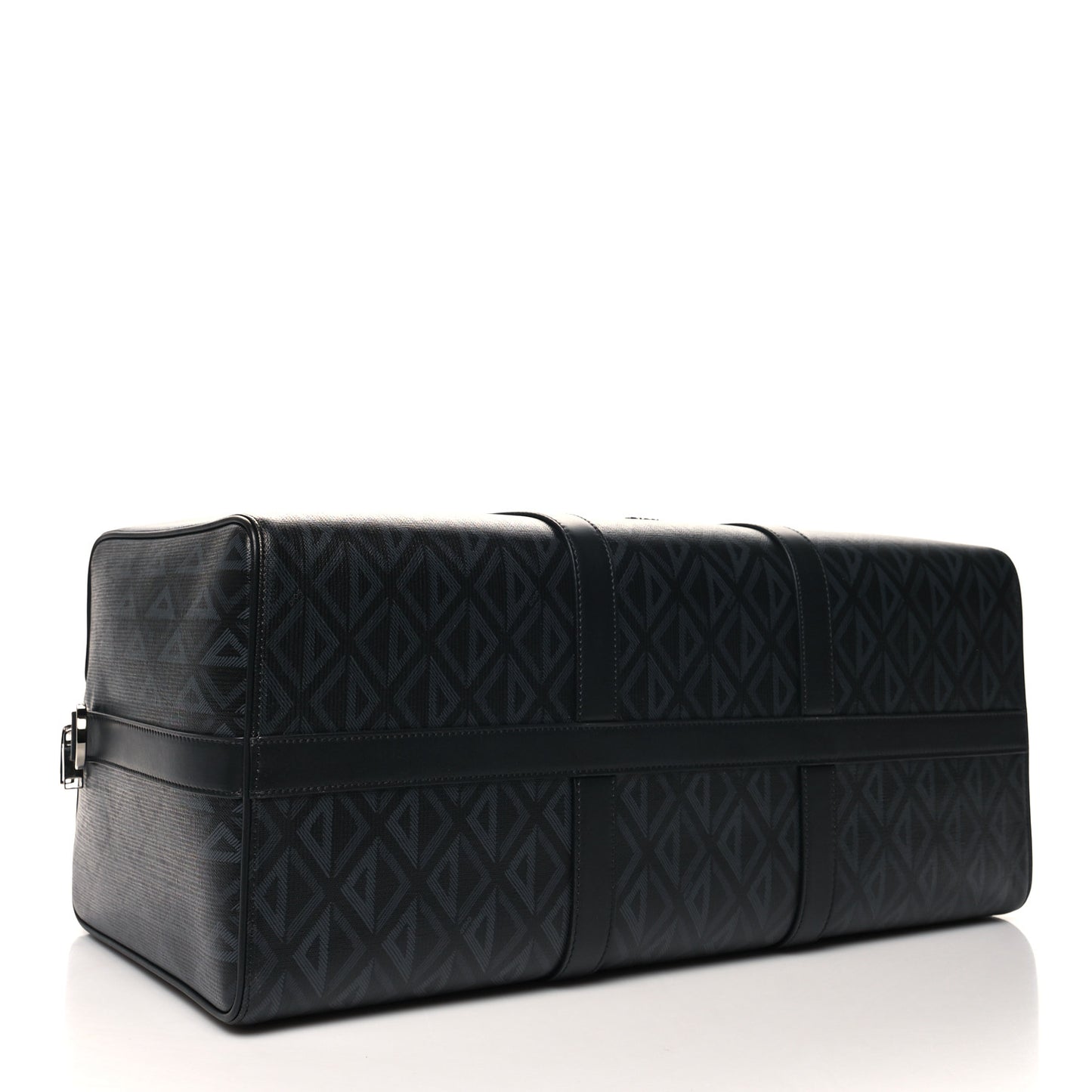 CHRISTIAN DIOR Coated Canvas CD Diamond Lingot 50 Bag Black