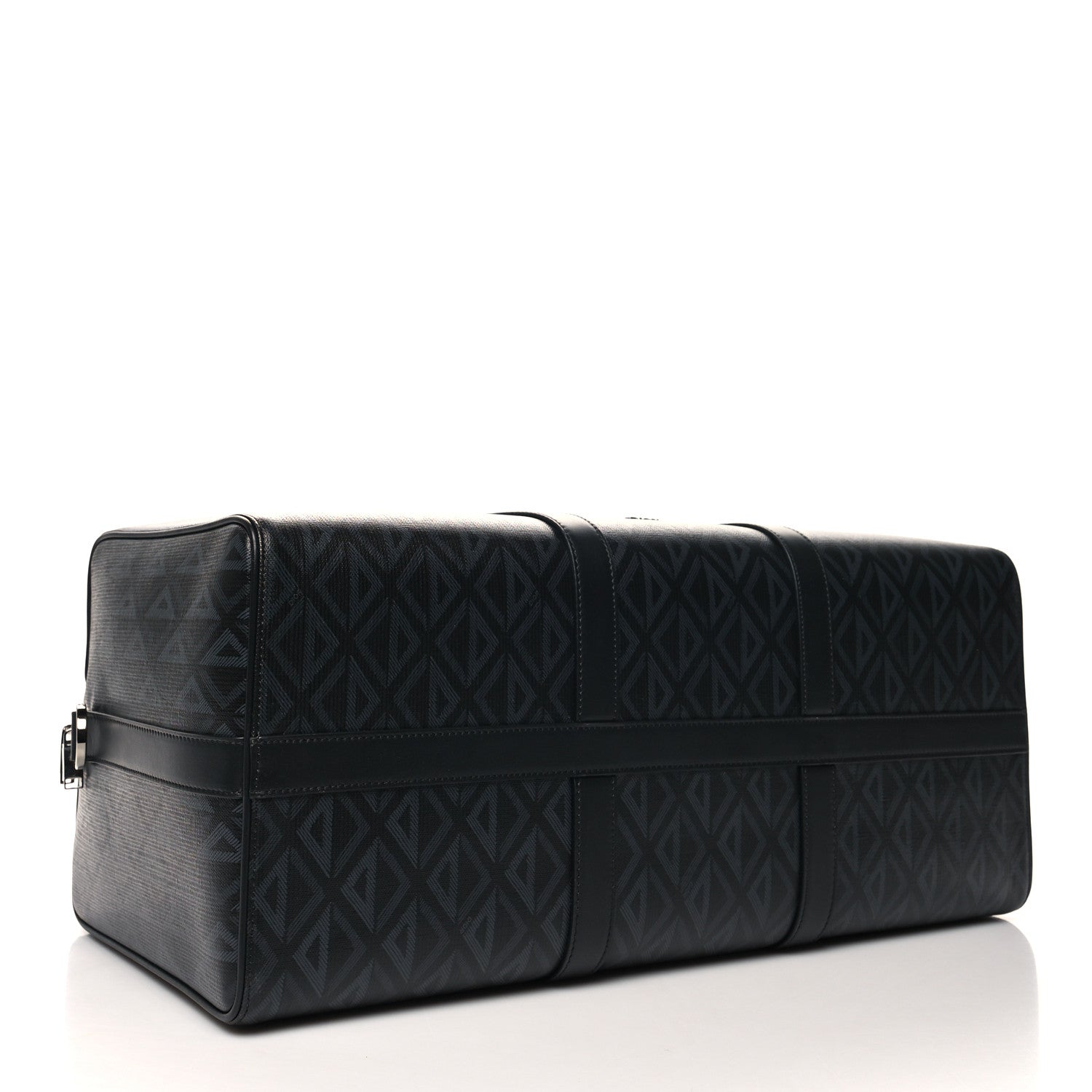 Christian Dior CHRISTIAN DIOR Coated Canvas CD Diamond Lingot 50 Bag Black 3 of 11