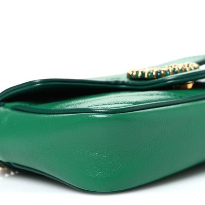 Gucci Azalea Calfskin Enamel Matelasse Diagonal Super Mini Torchon GG Marmont Shoulder Bag New Shamarock Emerald 9 of 10