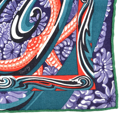 Hermes Cashmere Silk De La Mer Au Ciel Shawl 140 3 of 5
