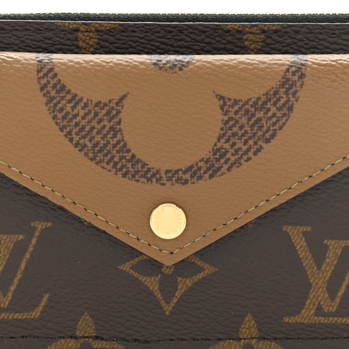 Reverse Monogram Recto Verso Card Holder Brown