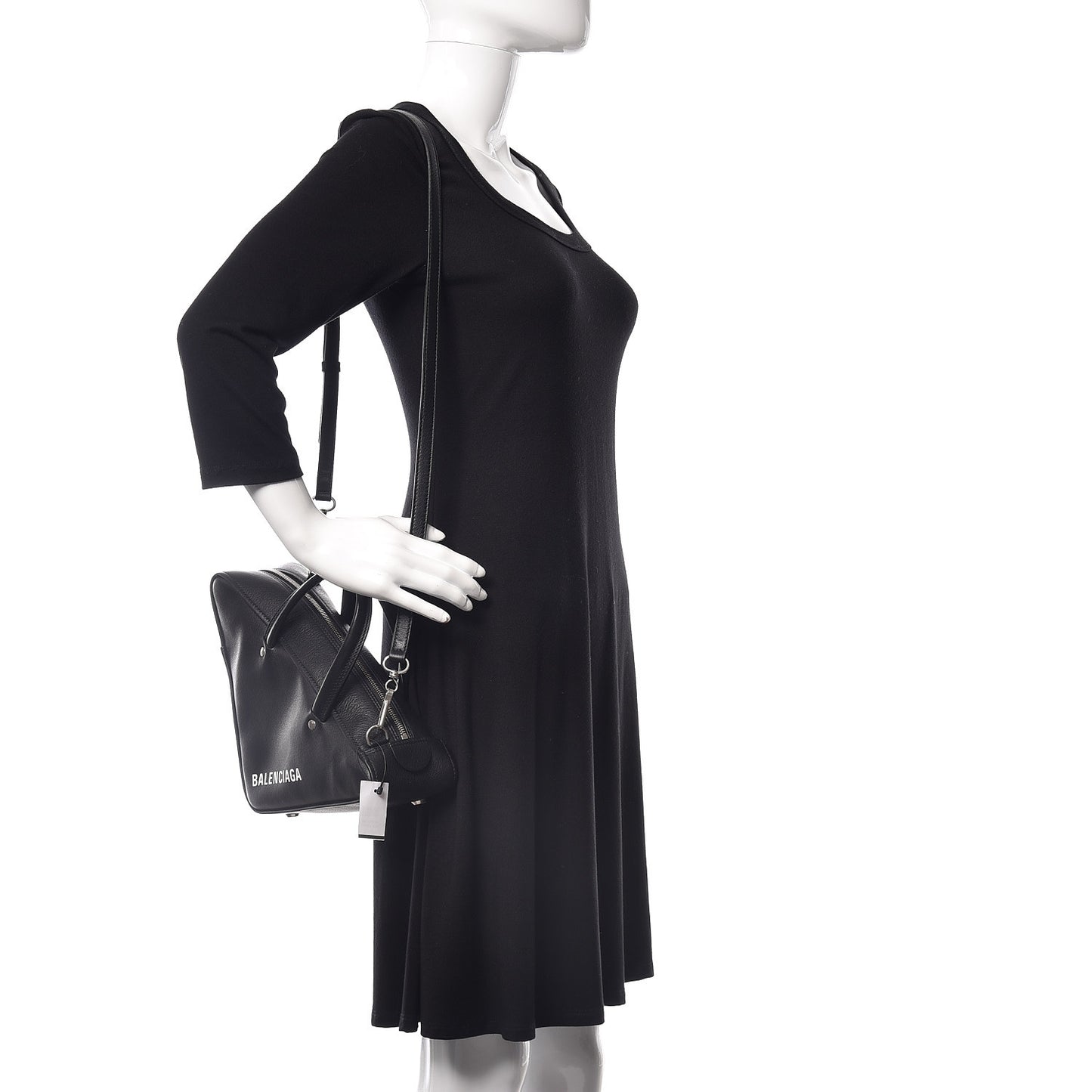 Calfskin S Triangle Duffle Black