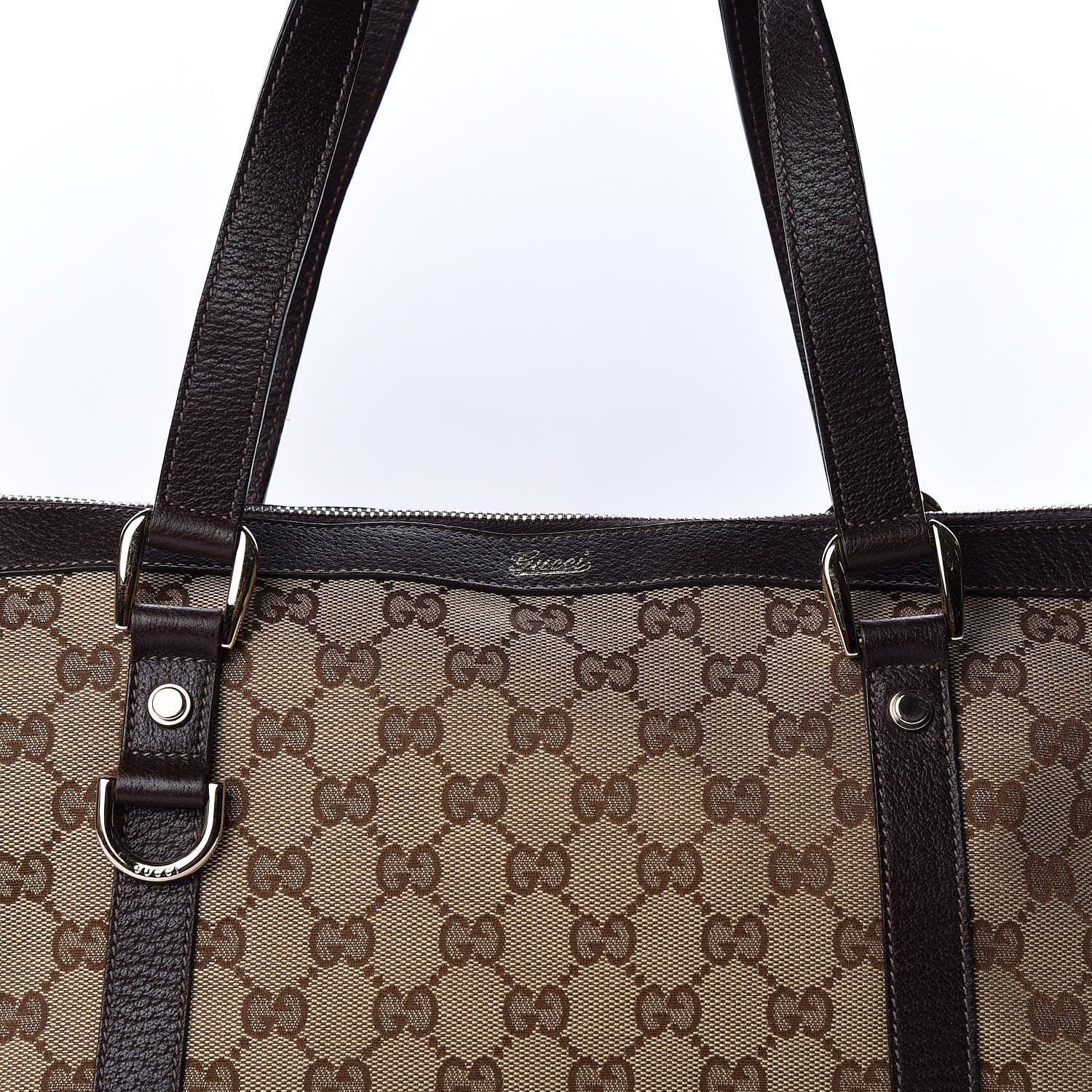 Gucci Monogram Medium Abbey Tote Dark Brown 9 of 9