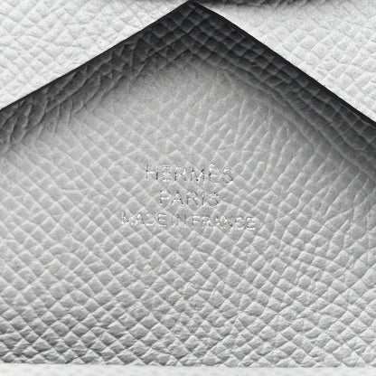 Hermes Epsom Calvi Duo Card Case Bleu Glacier 6 of 8