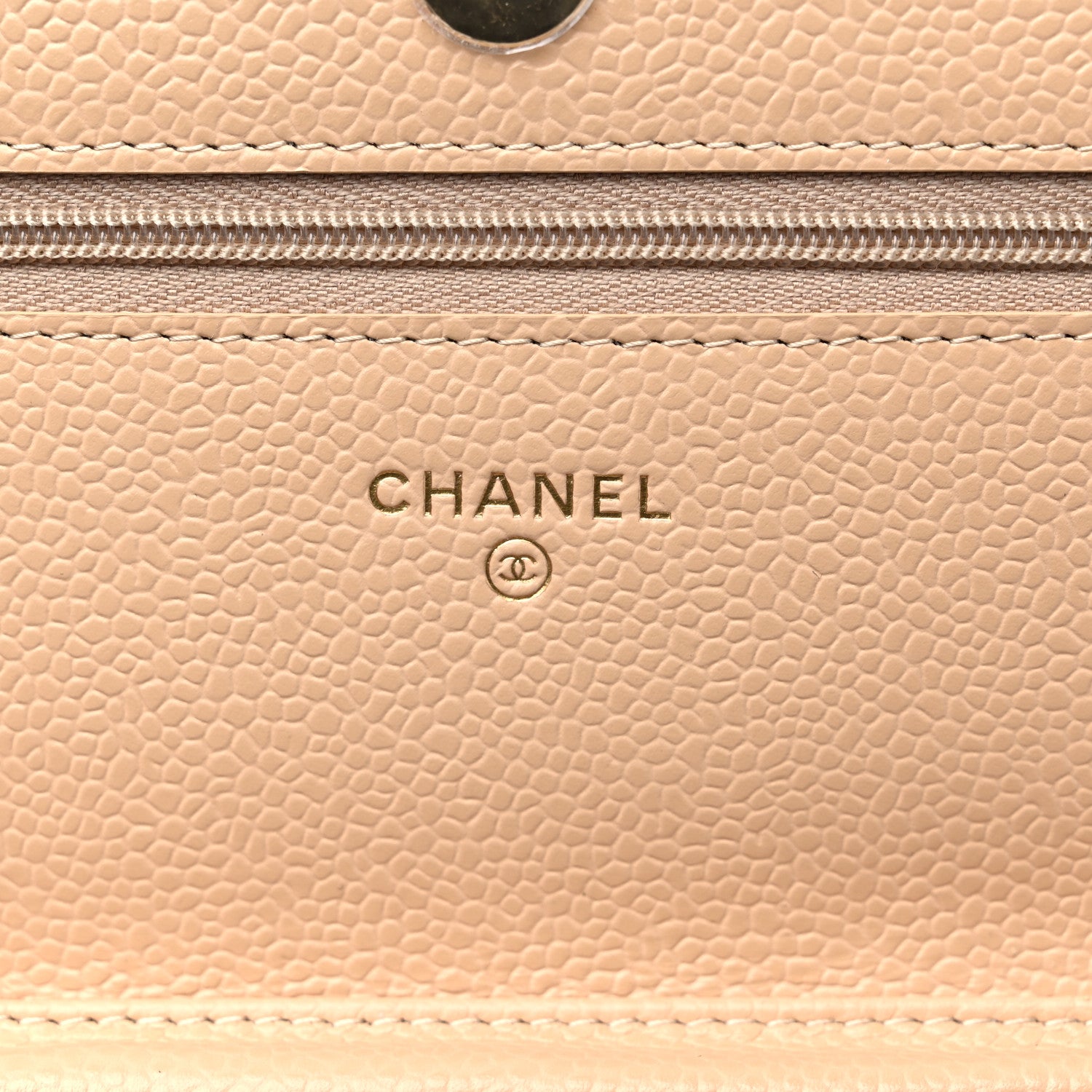 Chanel Caviar Quilted Wallet On Chain WOC Beige 6 of 11