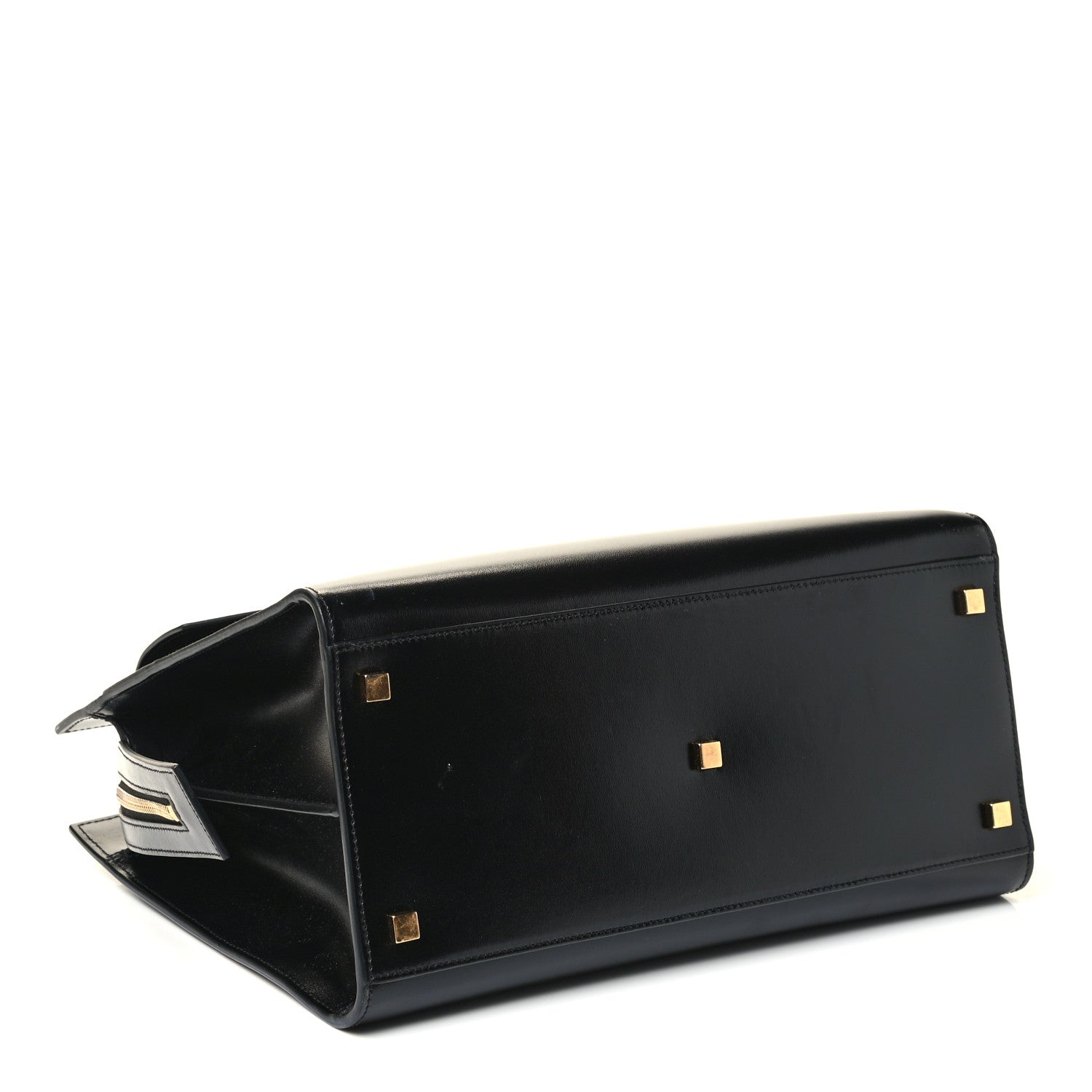 Saint Laurent Shiny Calfskin Medium Uptown Tote Black 3 of 4