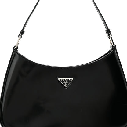 Prada Spazzolato Cleo Shoulder Bag Black 7 of 10