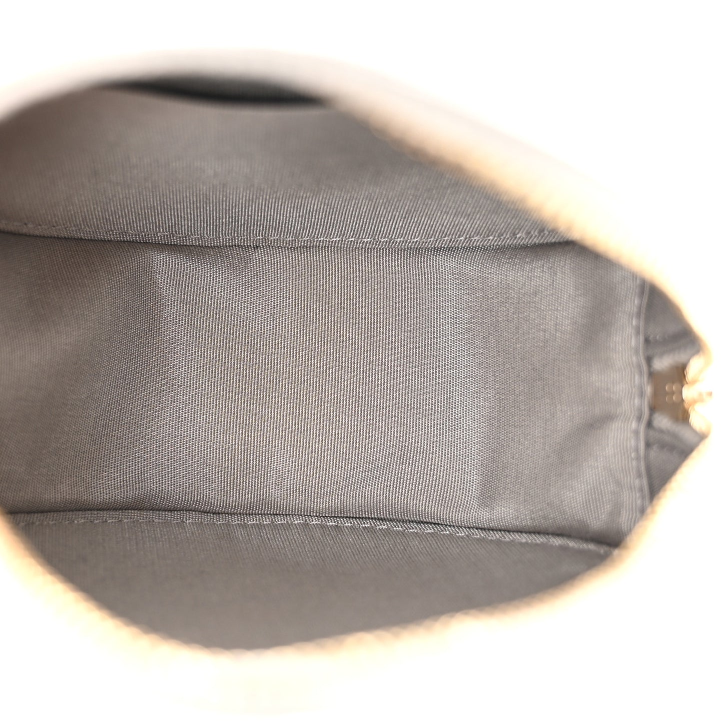 Metallic Lambskin Quilted Chanel 19 Round Clutch With Chain Silver