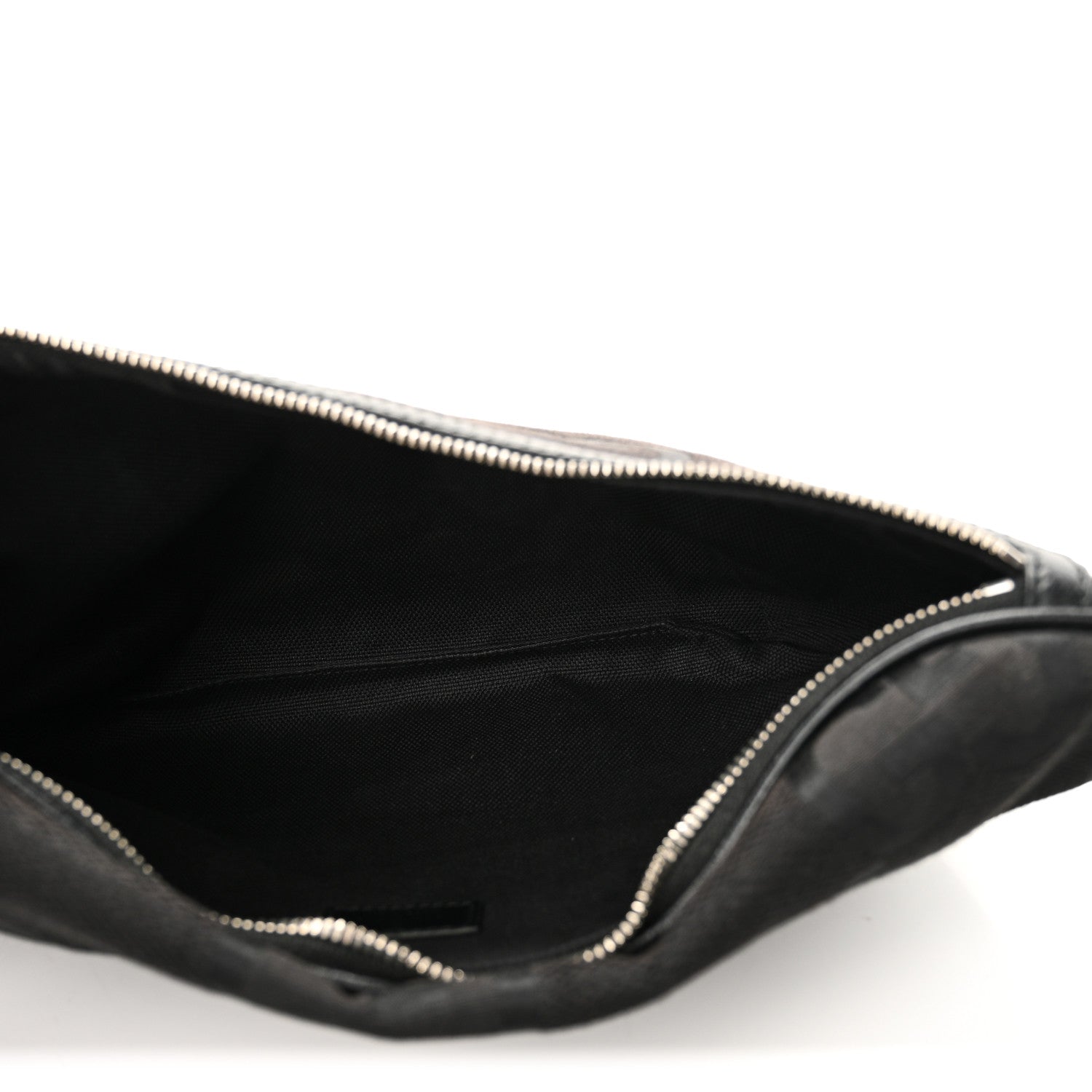 Gucci Monogram Jumbo GG Textured Dollar Calfskin Web Belt Bag Black 9 of 18