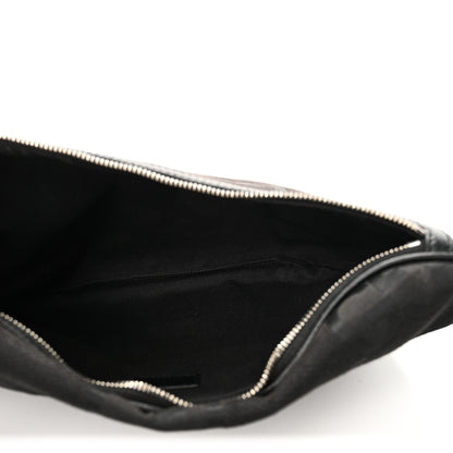 Gucci Monogram Jumbo GG Textured Dollar Calfskin Web Belt Bag Black 9 of 18