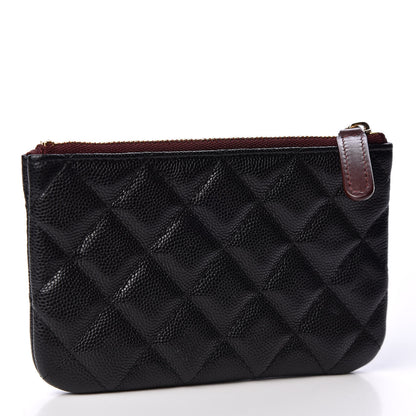 Chanel Caviar Quilted Small Cosmetic Case Black 2 of 9