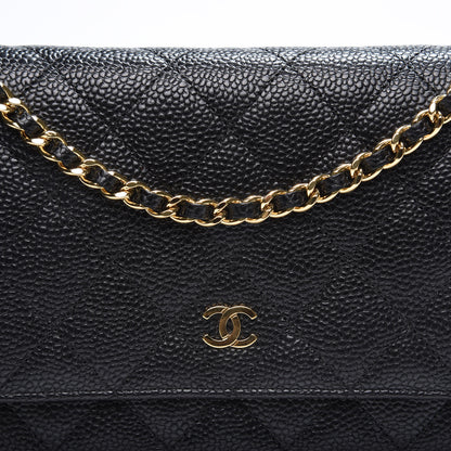 Chanel Caviar Quilted Wallet On Chain WOC Black 13 of 14