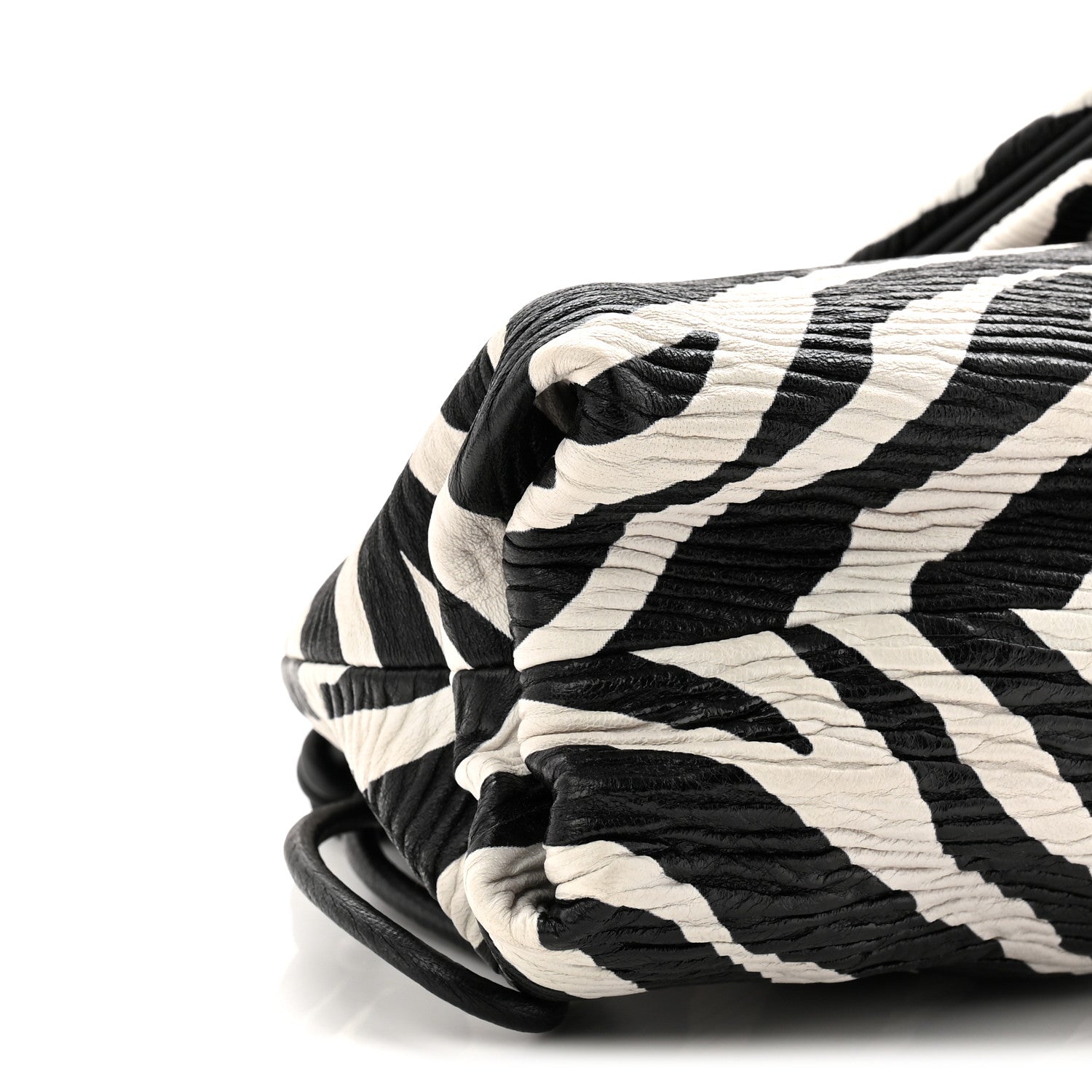 Bottega Veneta Nappa BV Trine Clutch Zebra 9 of 10