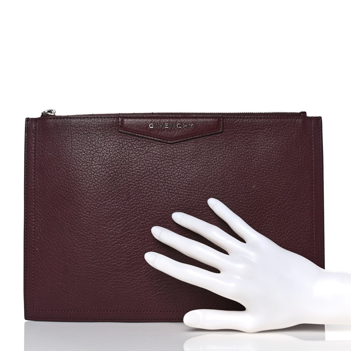 Sugar Goatskin Antigona Pouch Burgundy