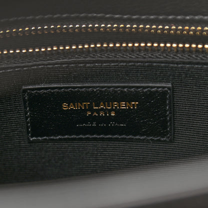 Saint Laurent Calfskin Bi-Color Small Sac De Jour Lipstick Red Black 6 of 10