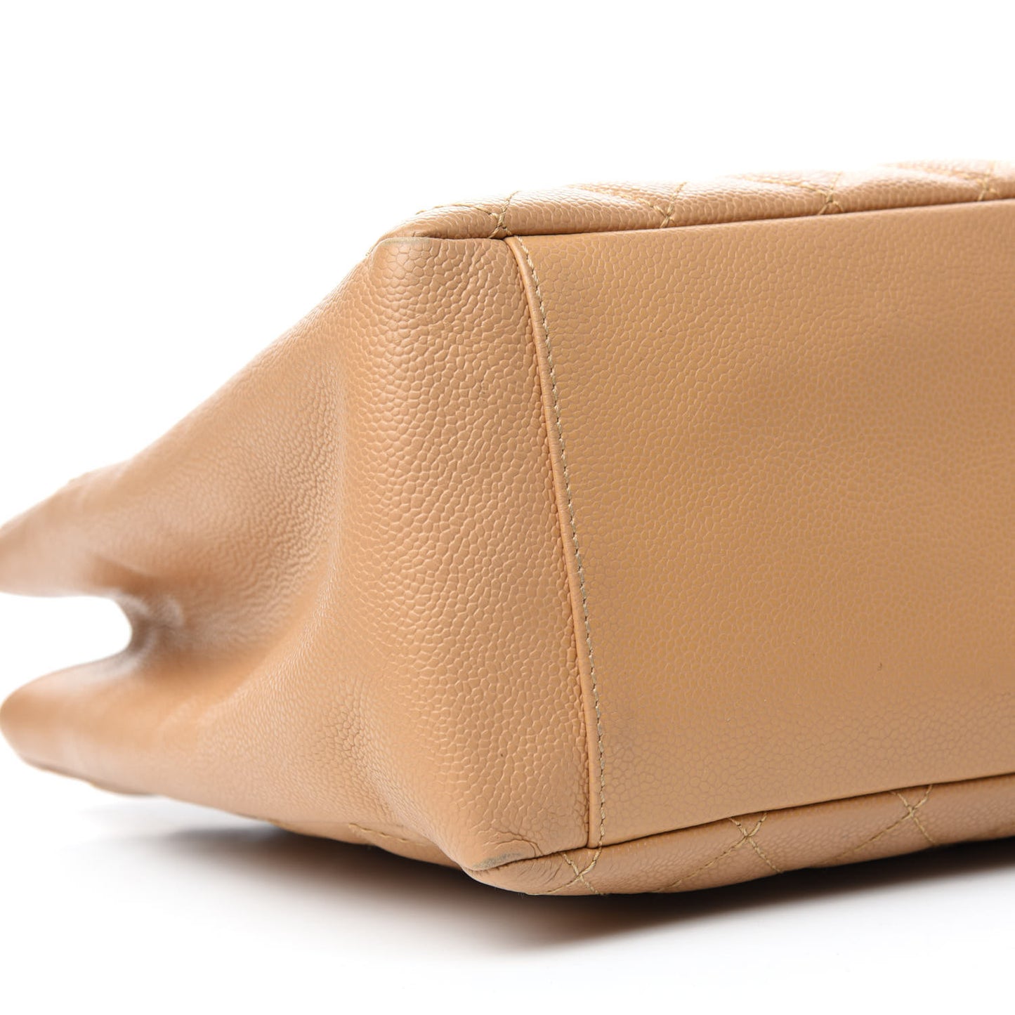 Caviar Quilted Grand Shopping Tote GST Beige