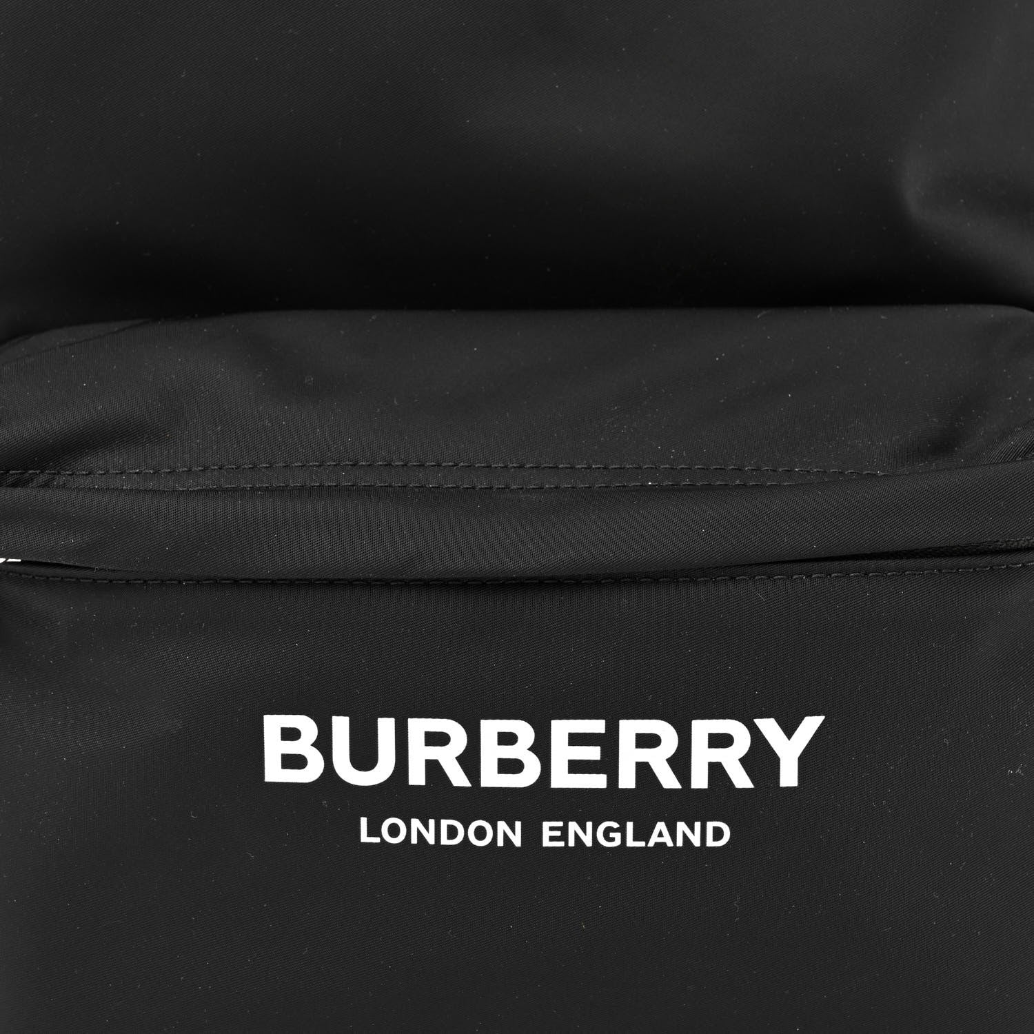 Burberry Nylon Logo Print Jett Backpack Black 9 of 11