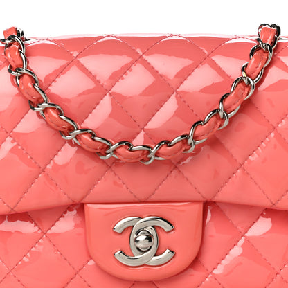 Chanel Patent Quilted Mini Square Flap Pink 8 of 18