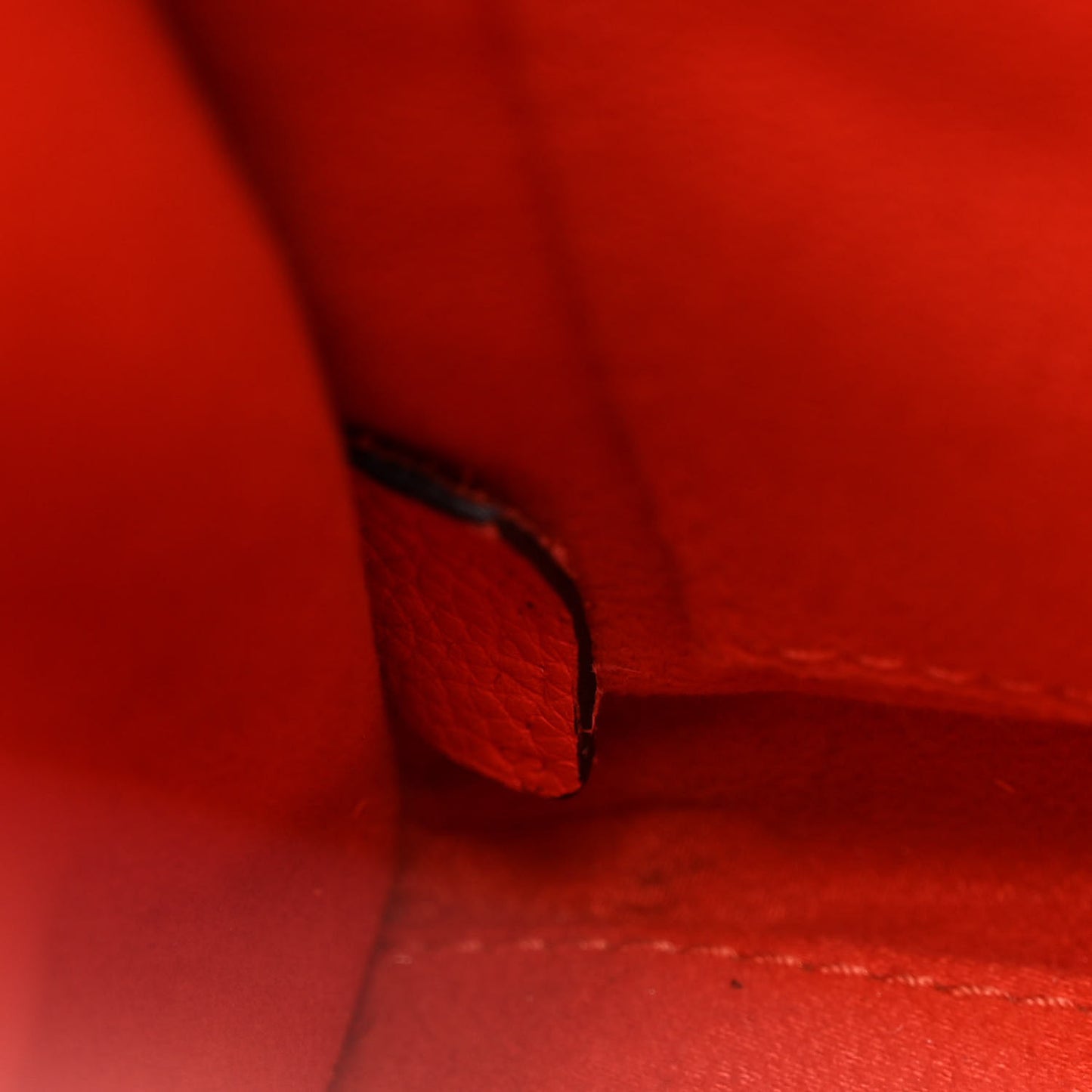 Drummed Calfskin Nano Luggage Red