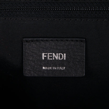 Fendi Nylon Vitello Dolce Elaphe Fox Fur Monster Eyes Backpack Black Natural Bordeaux Multicolor 7 of 8