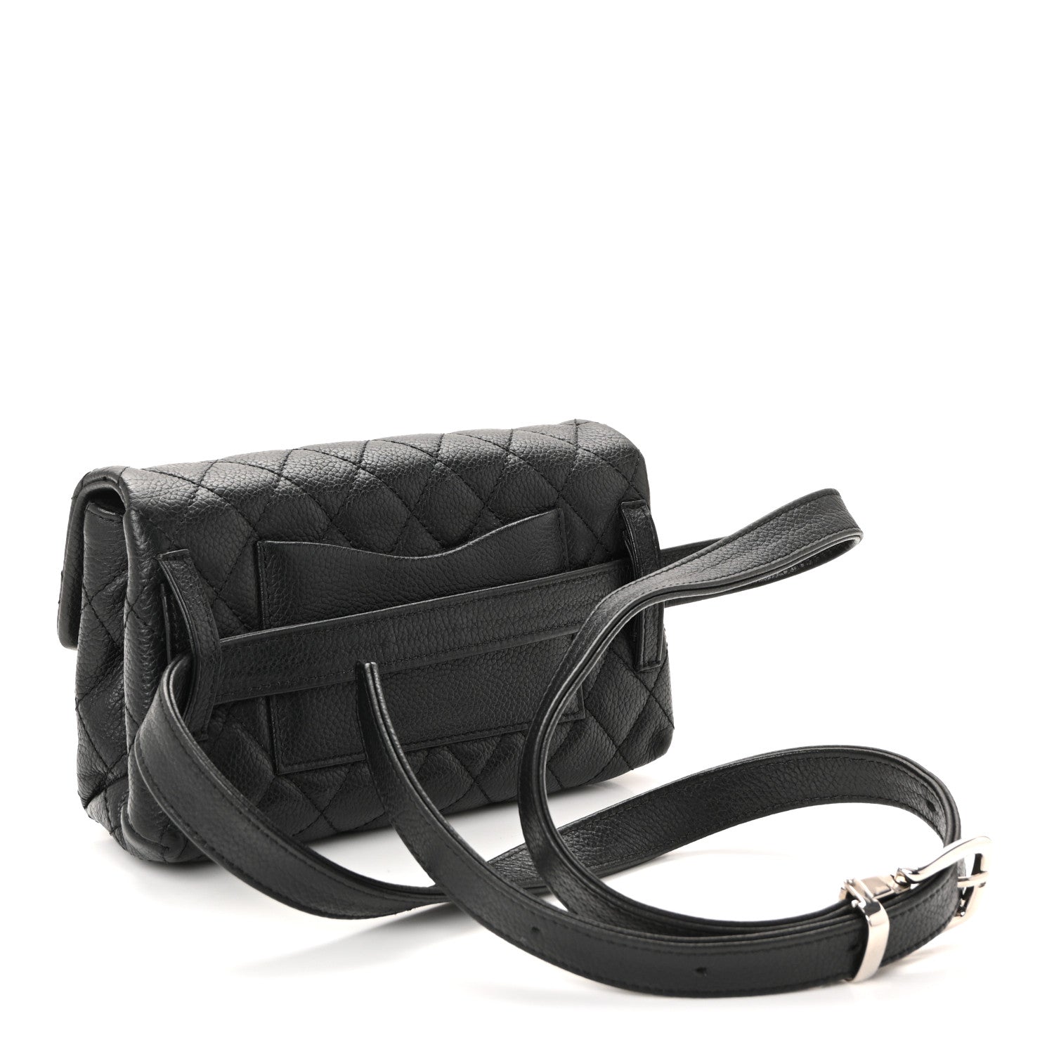 Chanel Grained Calfskin Quilted 2.55 Reissue Flap Belt Bag Clutch Black 5 of 19