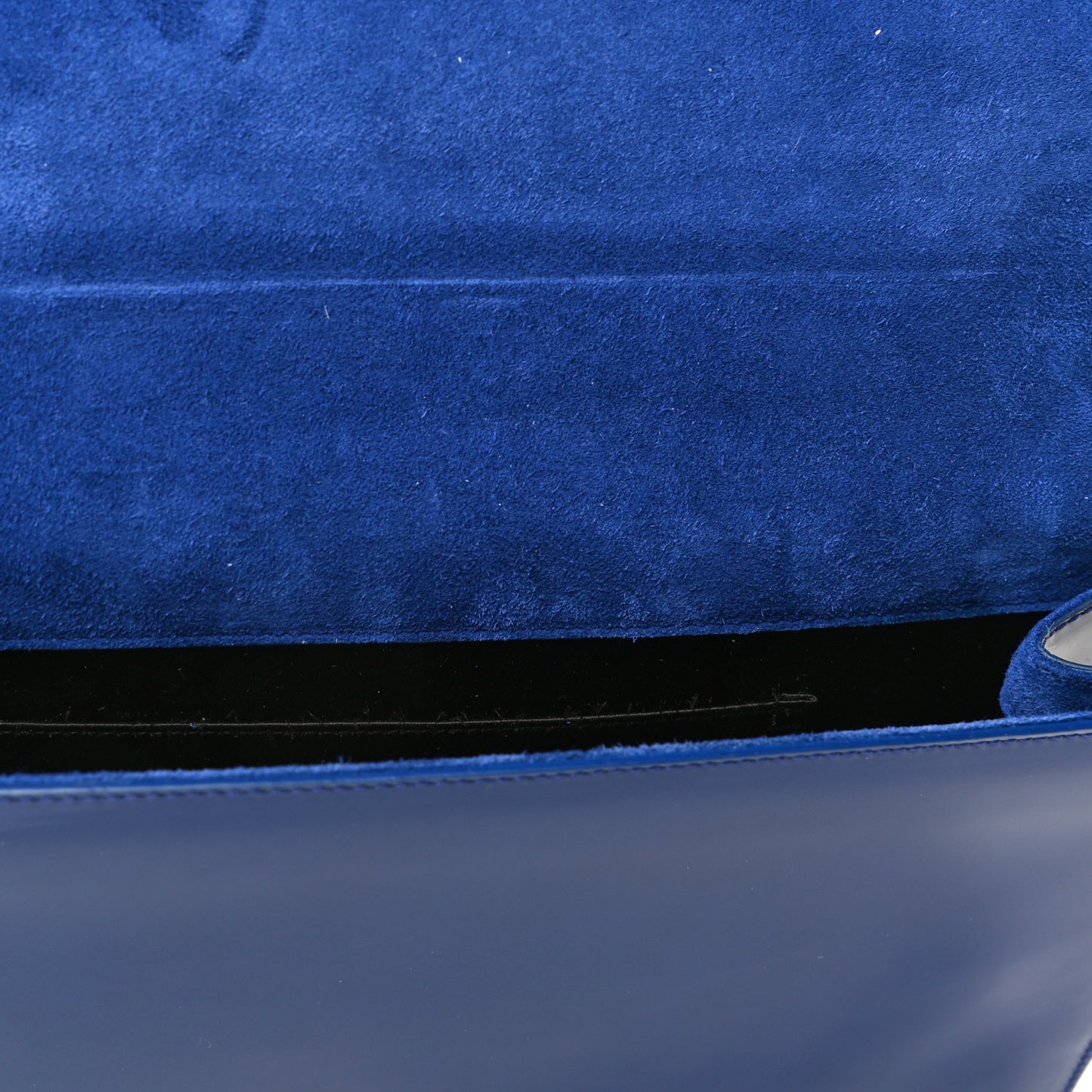 Patent Calfskin Monogram Large Belle De Jour Clutch Royal Blue