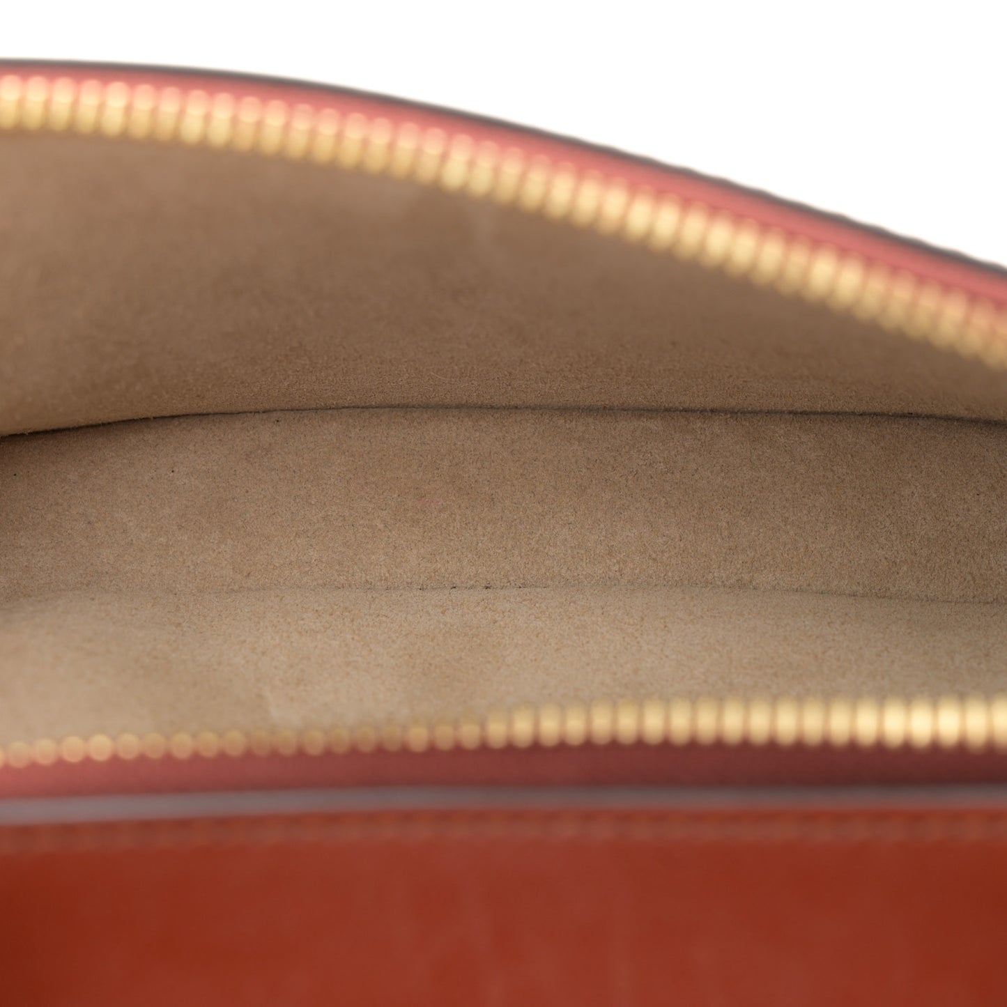 Shiny Calfskin Mini Vanity C Bag Sepia Brown