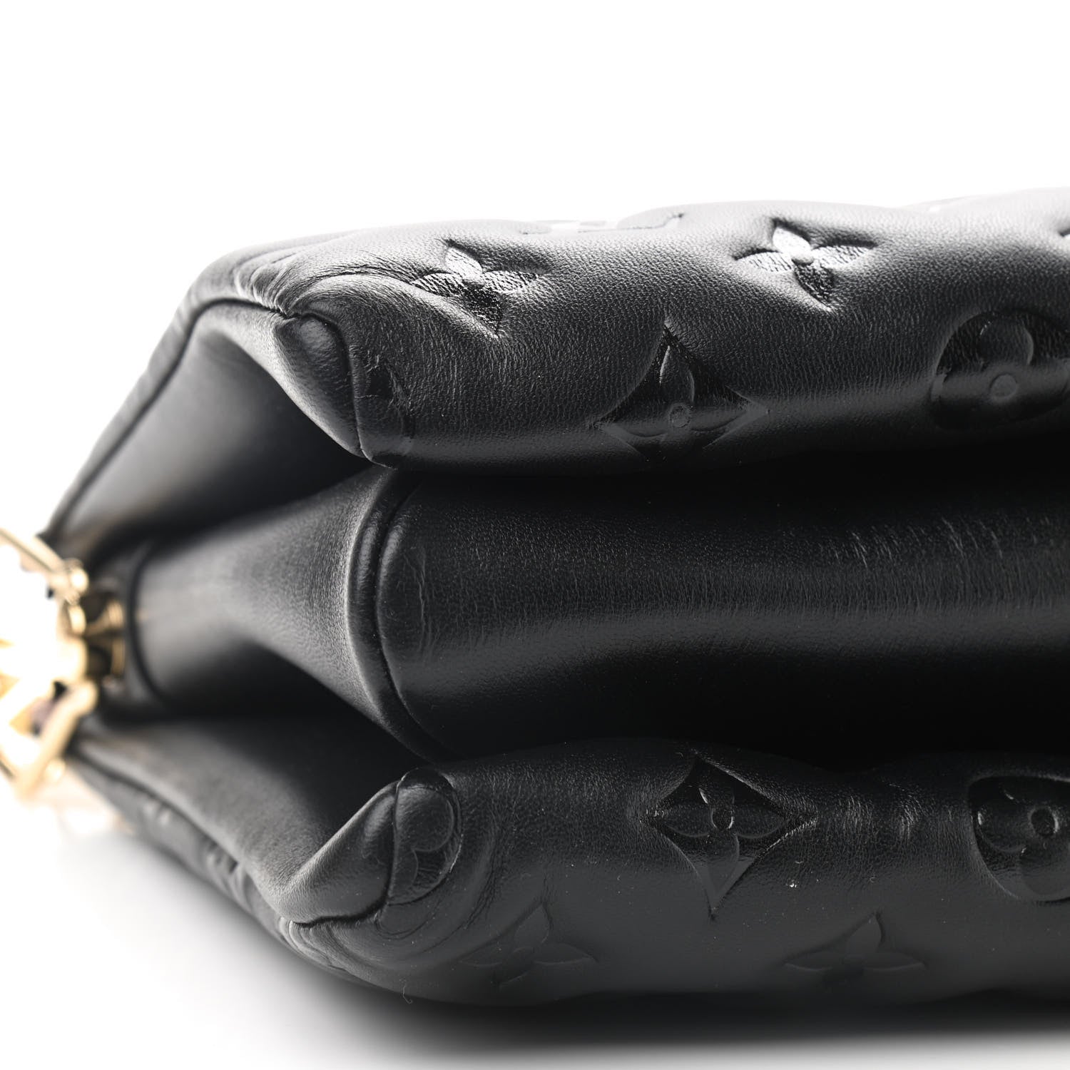Louis Vuitton Lambskin Embossed Monogram Coussin PM Black 7 of 8