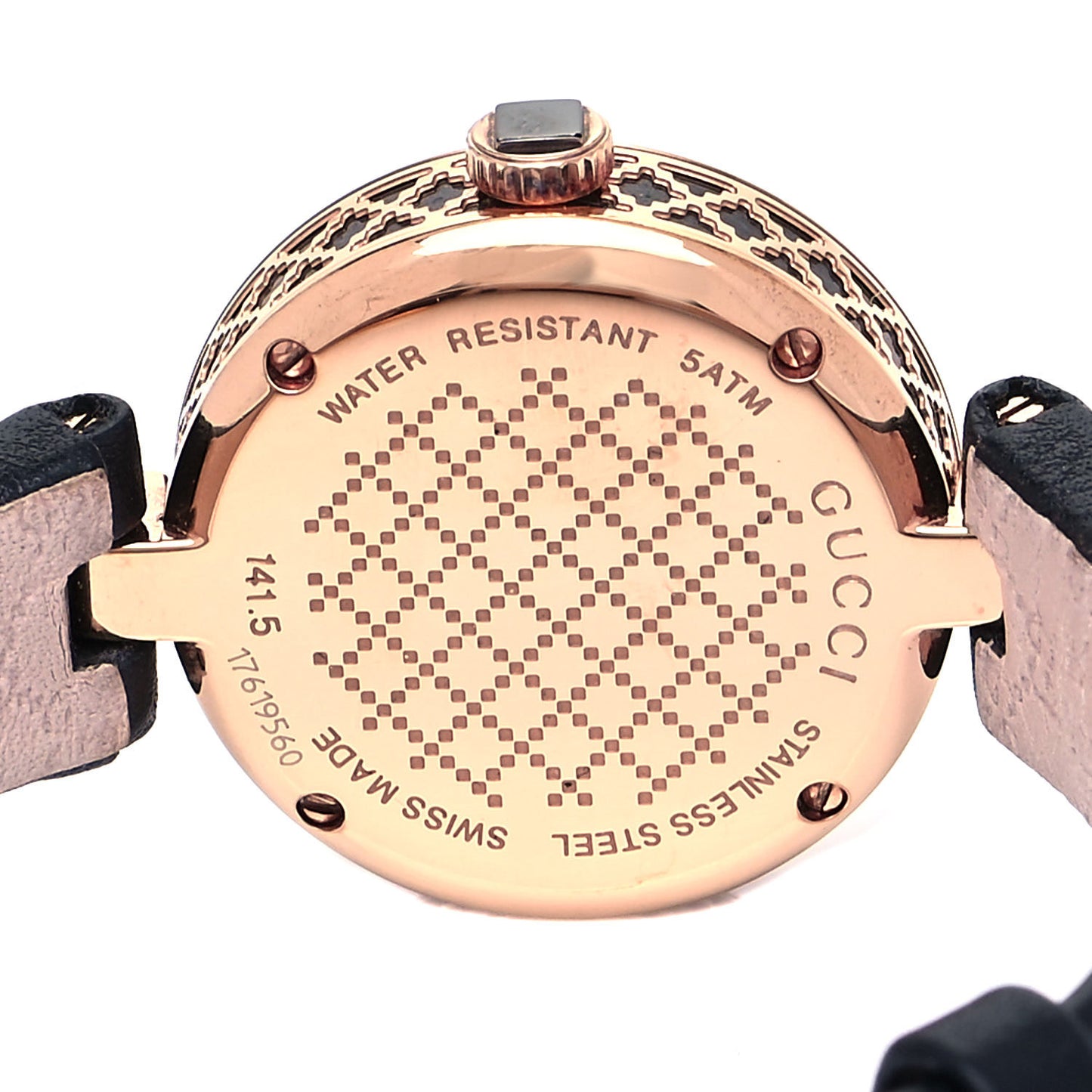 Stainless Steel Calfskin 27mm Diamantissima Quartz Watch Black