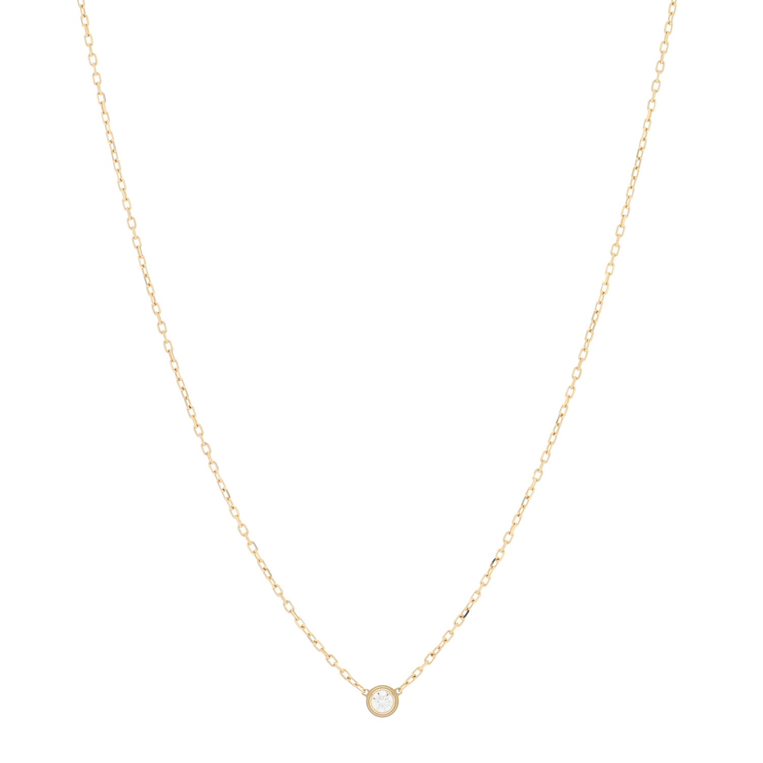 Cartier 18K Yellow Gold Diamond SM D'Amour Pendant Necklace 1 of 5