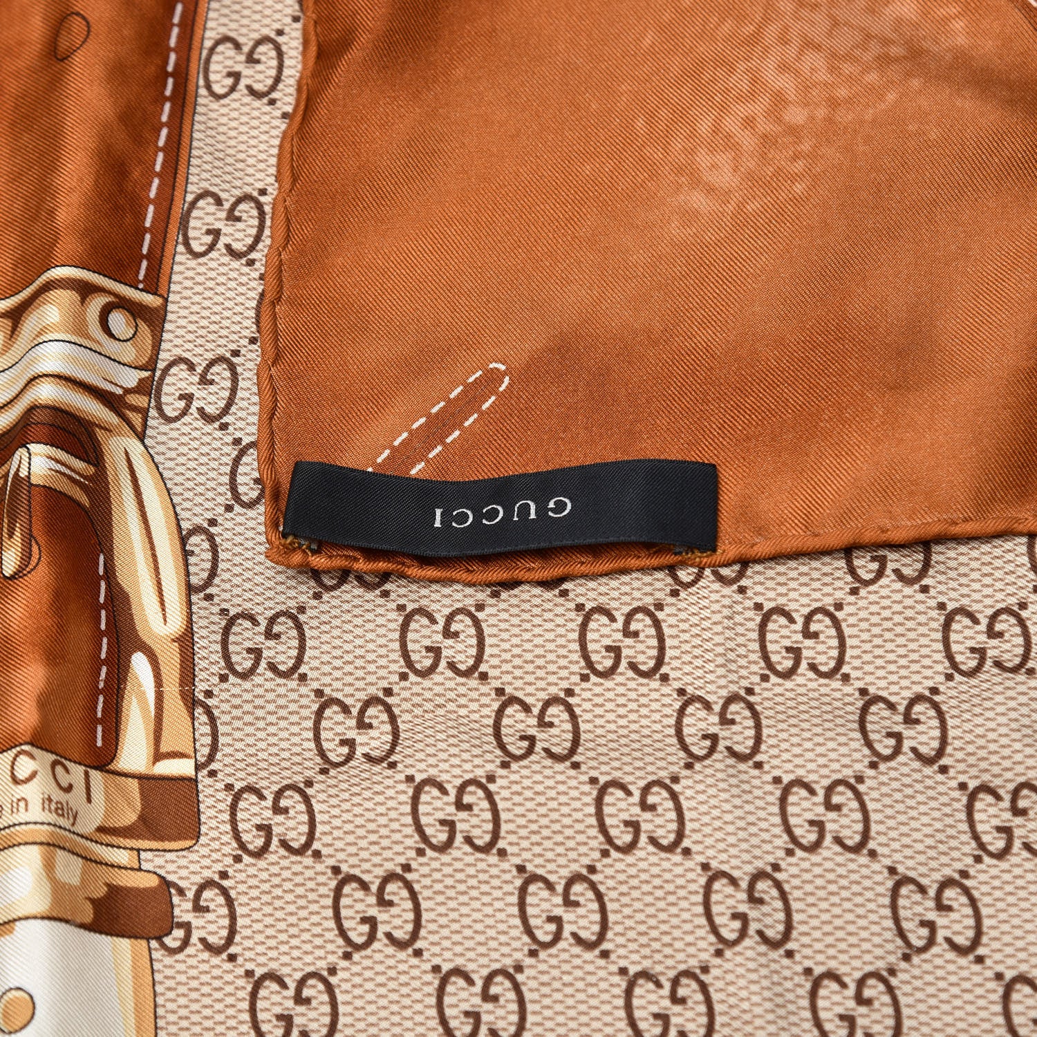 Gucci Silk Monogram Belt Print Scarf 4 of 4
