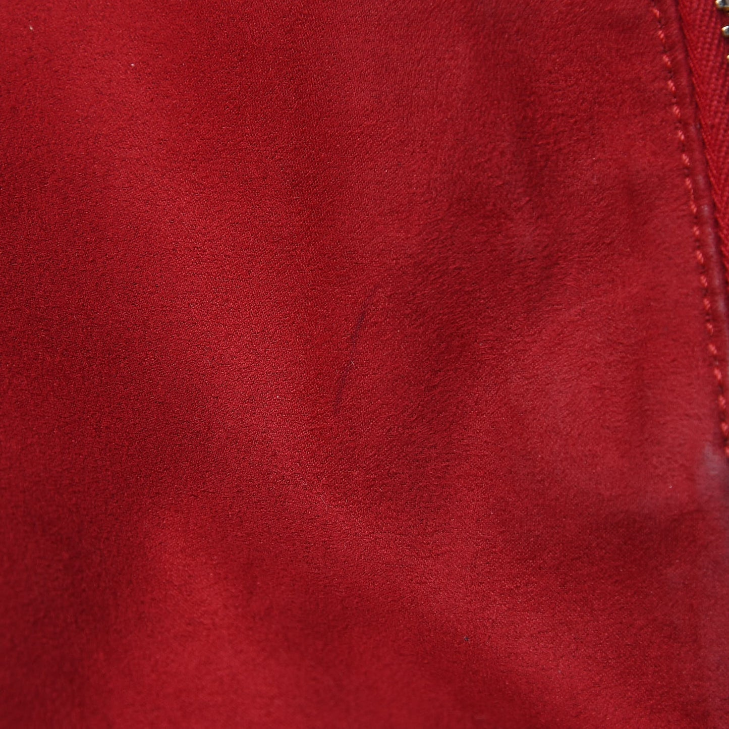 Pebbled Calfskin Large Jennifer Flame Red