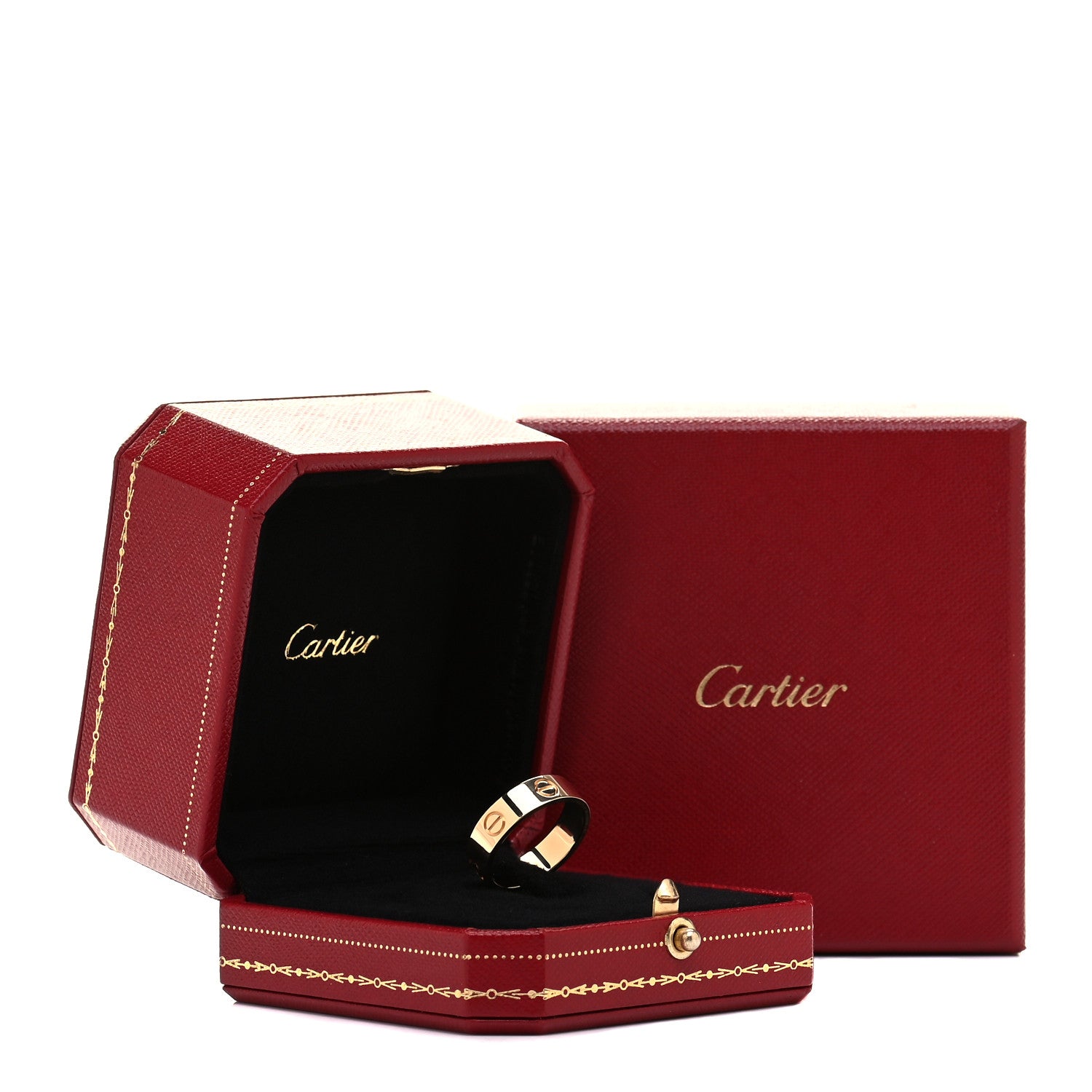 Cartier 18K Yellow Gold 4mm LOVE Ring 56 7.5 6 of 6