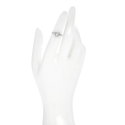 Tiffany Platinum Diamond Elsa Peretti Open Heart Ring 50 5.5 2 of 5