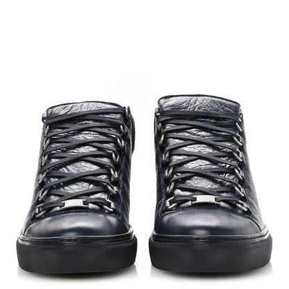 Balenciaga Agneau Arena Opaque Mens High Top Sneakers 43 Bleu Obscur 3 of 9