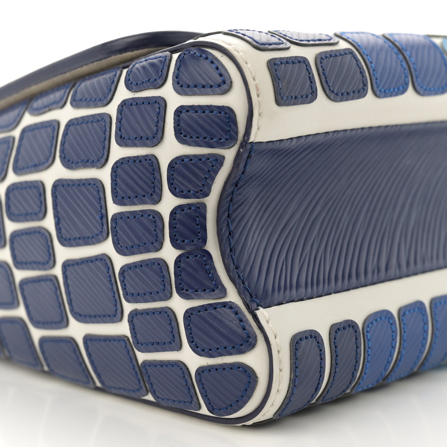 Louis Vuitton Epi Savane Twist Shoulder Bag MM Blue 8 of 10