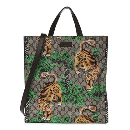 Gucci GG Supreme Monogram Bengal Vertical Tote Brown 1 of 29