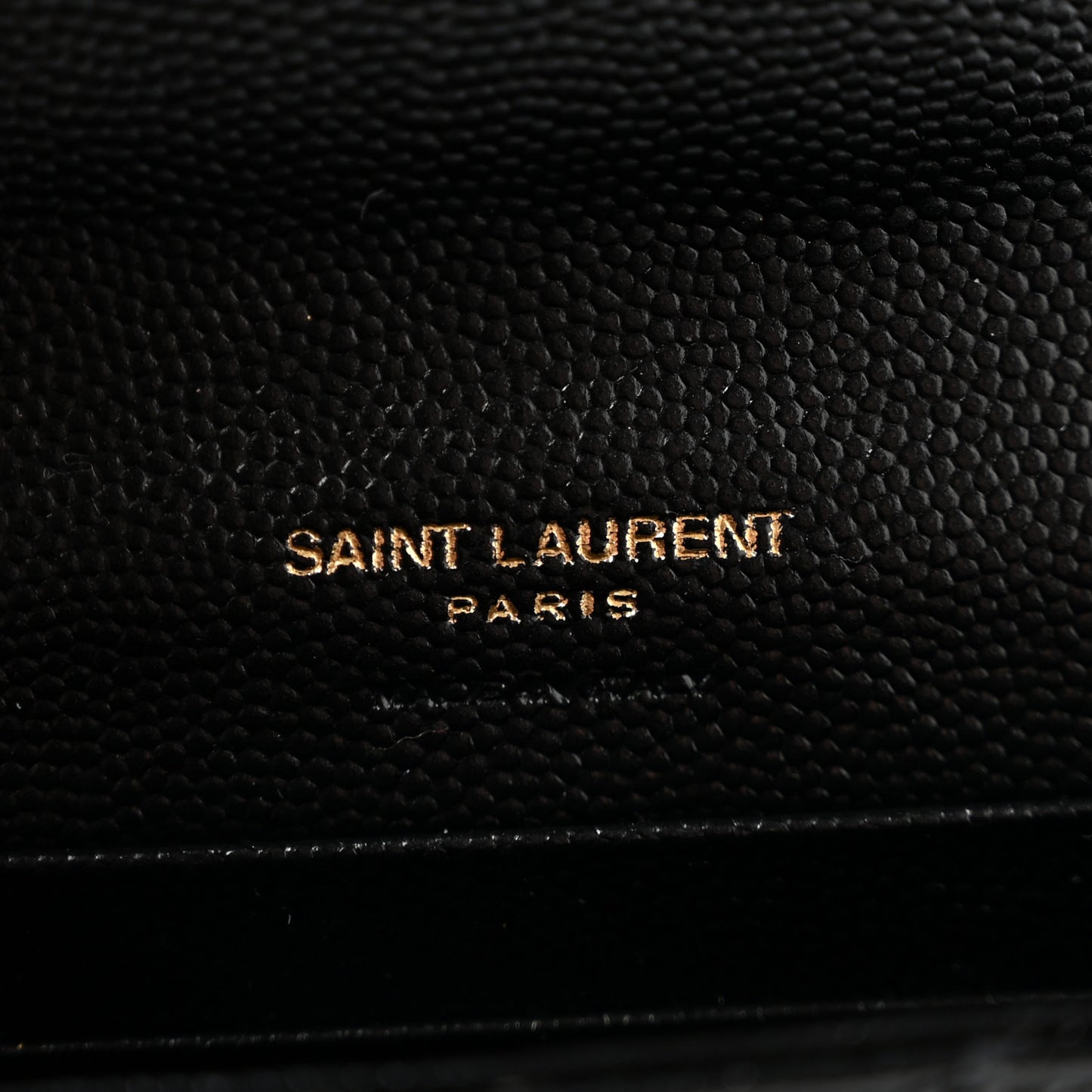 Grain De Poudre Matelasse Chevron Small Monogram Envelope Wallet Black