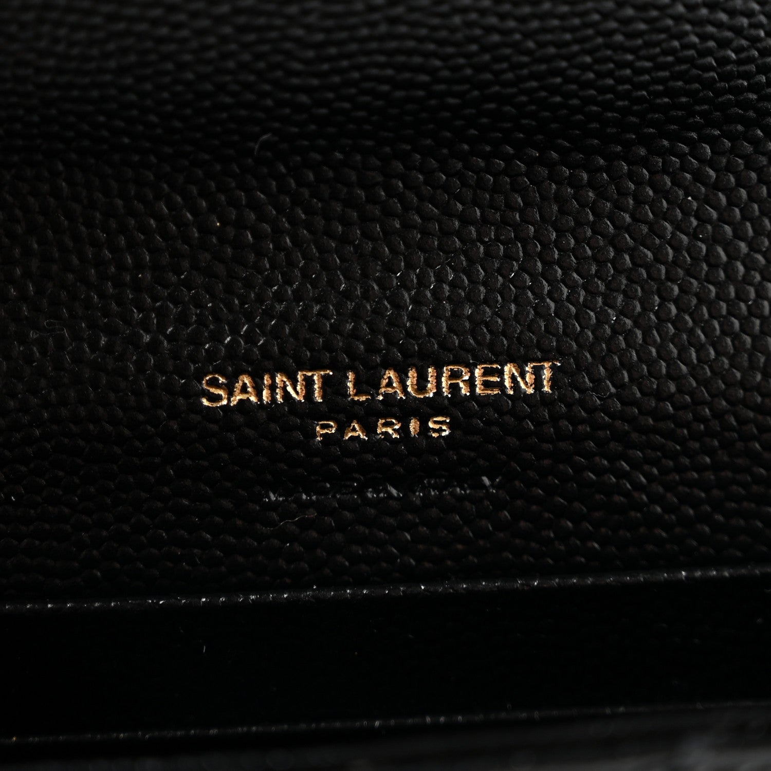 Saint Laurent Grain De Poudre Matelasse Chevron Small Monogram Envelope Wallet Black 6 of 9