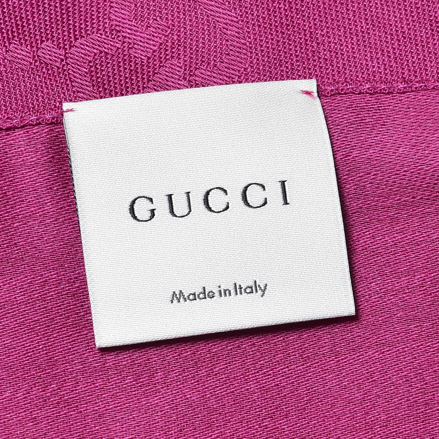 Wool Silk Monogram Scarf Fuchsia